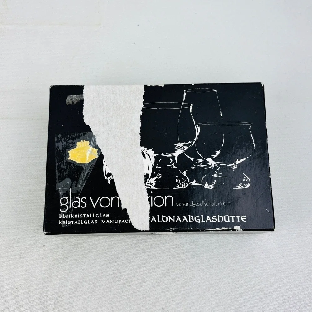 Glas Von Marion Lead Crystal Napkin Rings‎ Set of 6 West Germany Vintage Clear